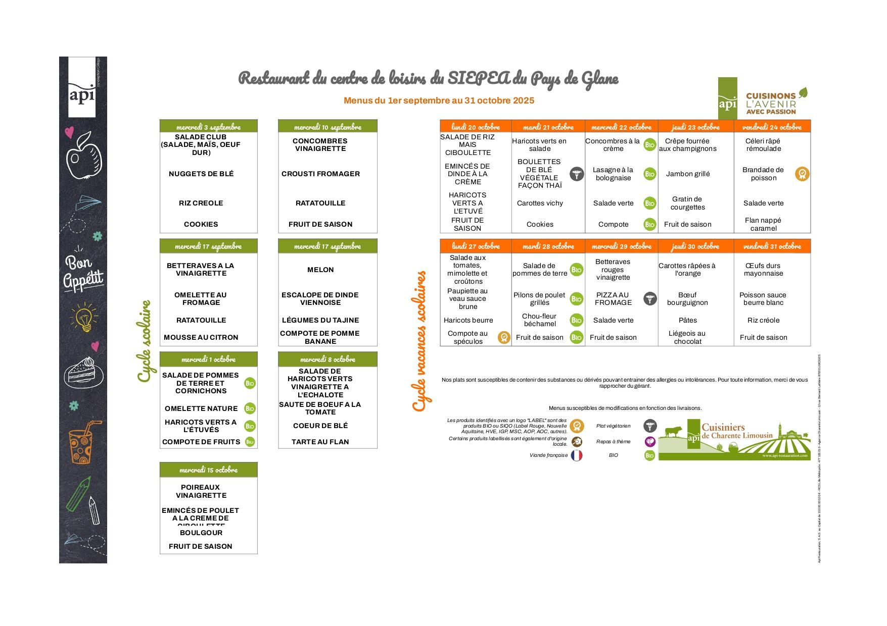 Menus centre de loisirs siepea s36 a 44 2025 page 0001